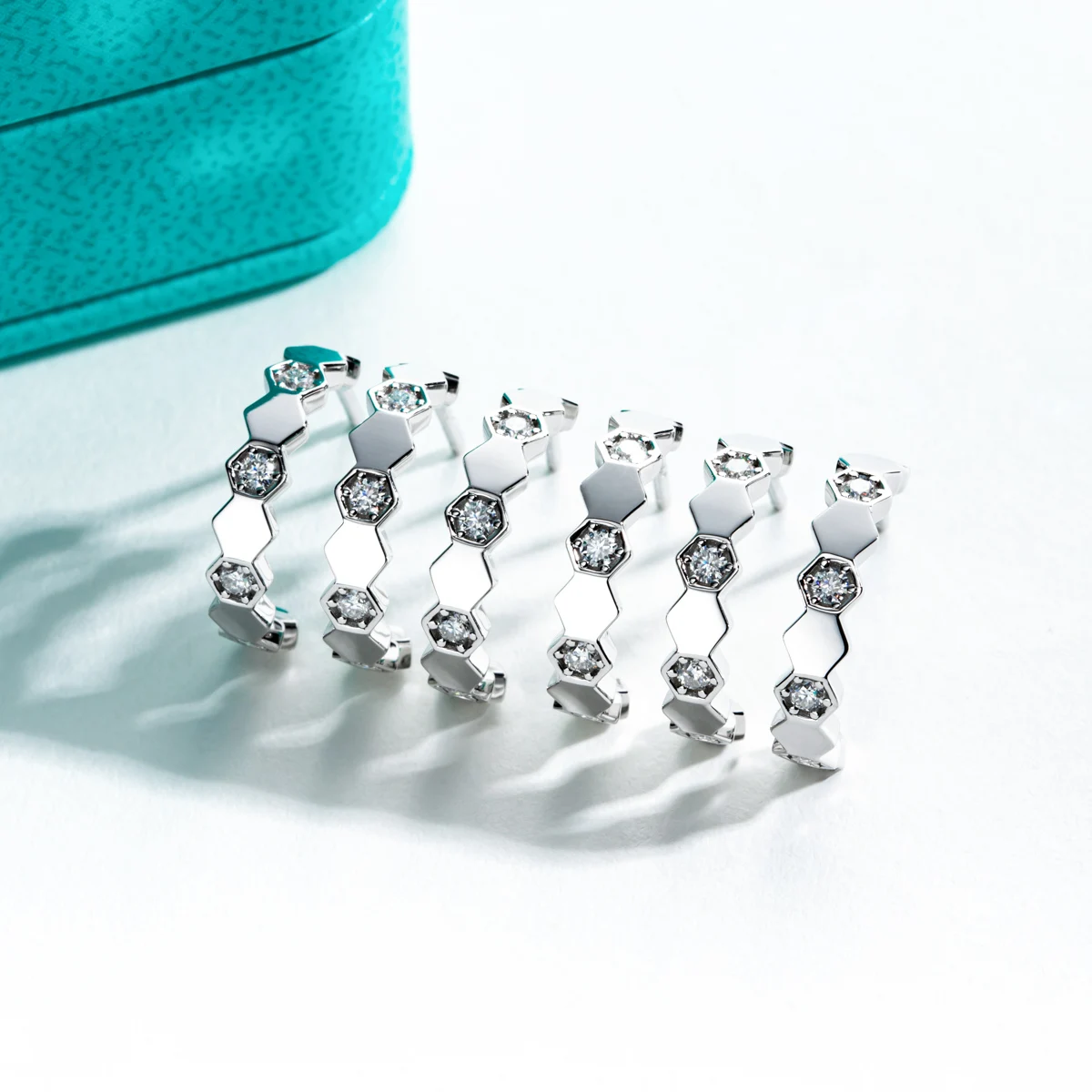 Earrings Honeycomb Hoop