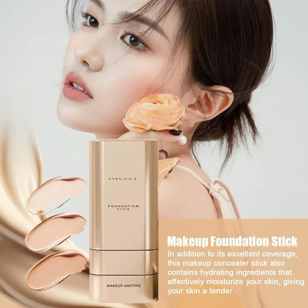 2-In-1 Matte Foundation Stick Lightweight Long-lasting Refreshing Full Coverage Dark Circles Corrector Facial Makeup 2