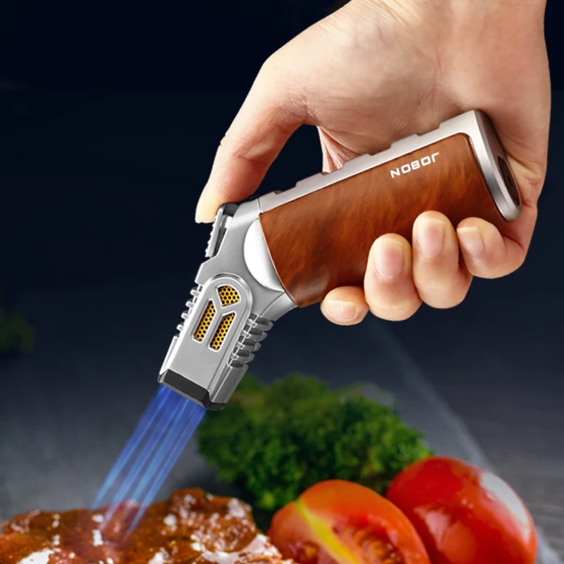 

High Temperature Blue Flame High Flame High Power Lighter Metal Welding Gun Spray Gun Cigar Lighter Men Smoking Accessories