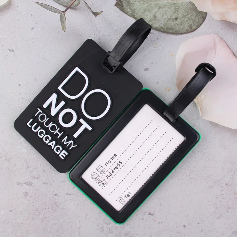 Creative Letter Do NOT Touch My Luggage Cute Travel Accessories Baggage Tags Cartoon Style Fashion Portable PVC Travel Label