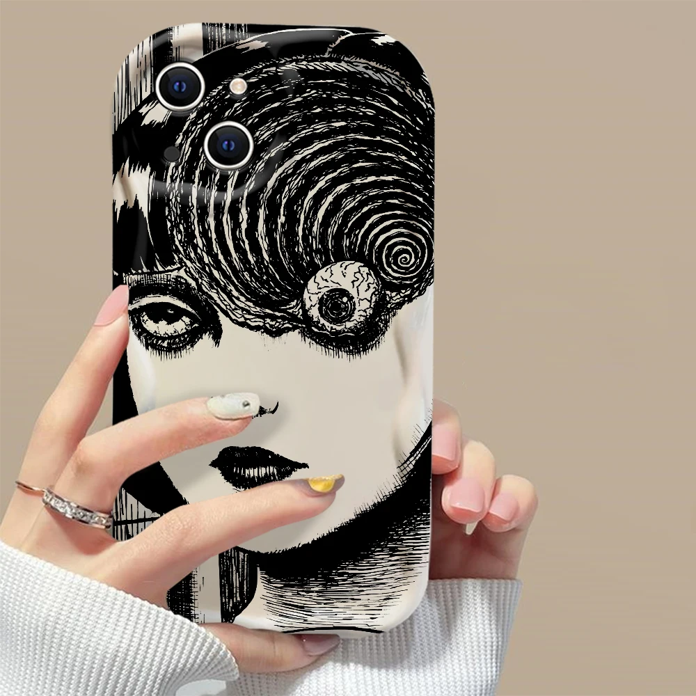 Junji Ito Horror Art Shockproof Phone Case - Tomie Design