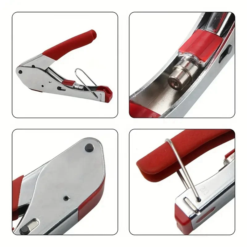 7Pc Coax Cable Crimper Coaxial Compression Tool Kit Wire Stripper With F RG6 RG59 Connectors Stripper Crimping Pliers 4