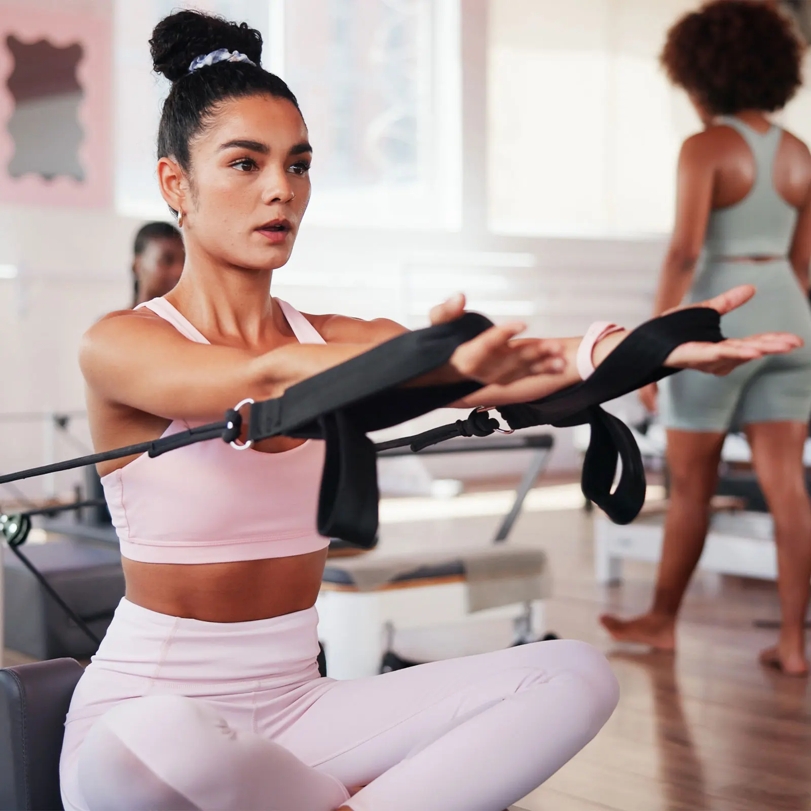 Adjustable Yoga Stretch Strap with Metal D-Ring Buckle
