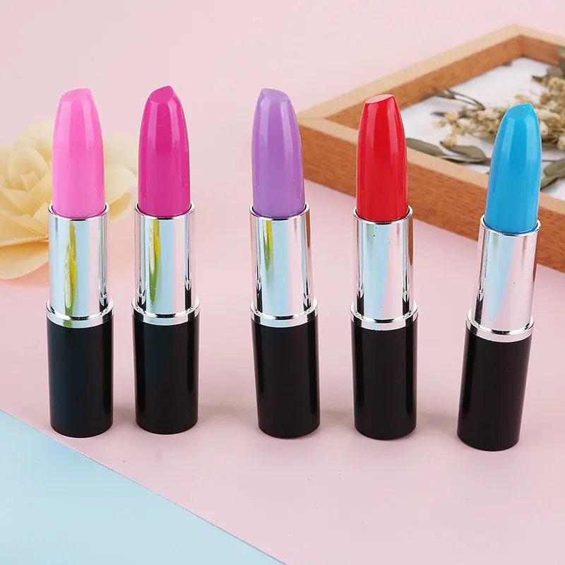 5pcs Lipstick Ball-Point Pen Creative Beautiful Ball-Point Pen Lipstick Sign Pen Girl Gift for Home Store School large capacity cosmetic storage box makeup organizer box jewelry lipstick brush storage holder skincare earring watch home rack