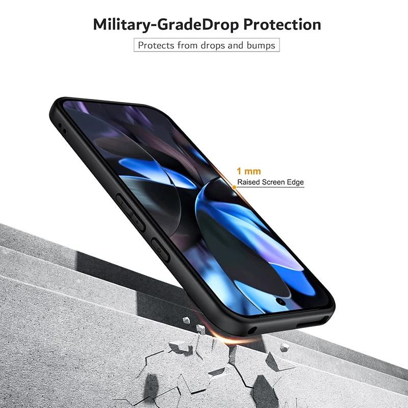 Luxury Matte Silicone Ultra-Thin Soft Case - Solid Black Frosted Shell