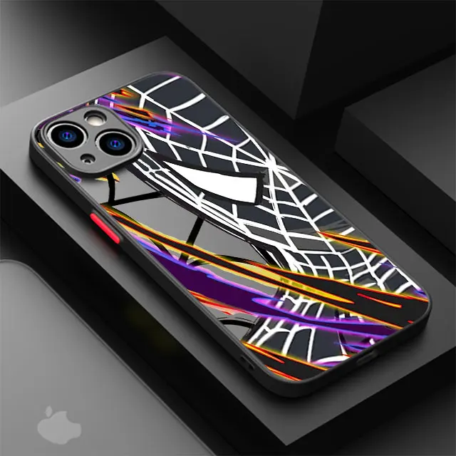 thumbnail image 1 of Fundas de teléfono para Apple iPhone, 11, 16, 8, 14, 12 Pro, 15, 7, 8Plus, 13 Mini, XS, X, XR, Marvel, Spider-Man, Cool Hero, 1 of 5