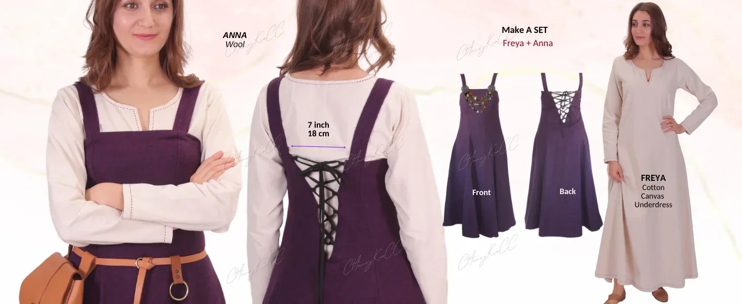 medieval Viking larp cotton pants tunics tabard cloak capes hero underdresses women men skirt