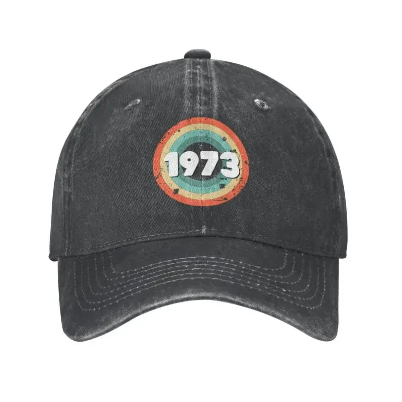 

Cool Cotton Retro Style 1973 Baseball Cap Women Men Personalized Adjustable Adult Dad Hat Spring