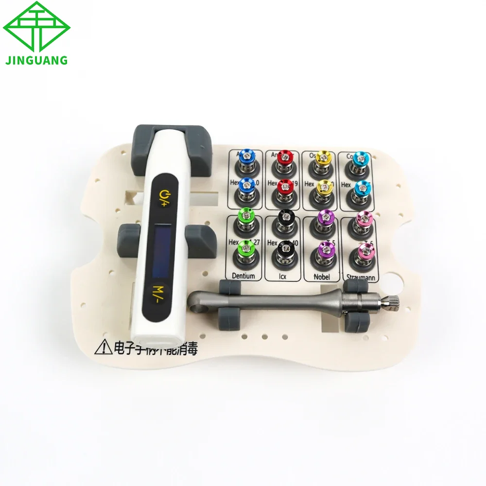 

Dental Implant Prosthetic Kit Electric Torque Wrench Torque Driver Dentistry Universal Implant Repair Tools with 16Pcs Screws