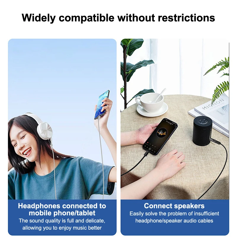 USB-C to 3.5mm AUX Audio Adapter for Headphones and Car Audio Systems