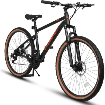 24/26/27.5" Mountain Bike – 21-Speed Adult MTB with Full Front Suspension, Steel Frame & Dual Disc Brakes 1