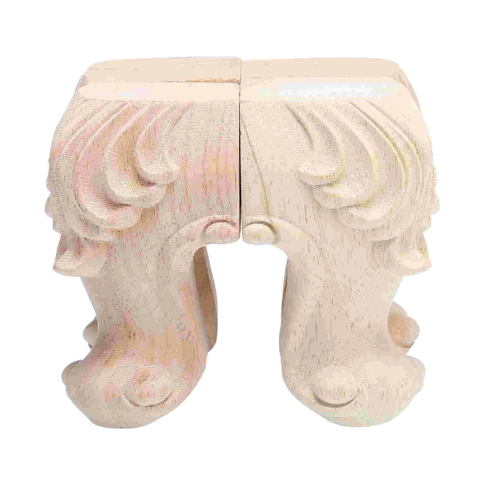 

4 Pcs European Style Table Feet Furniture Wooden Legs Accessories Chair Legs Replacement Solid Household