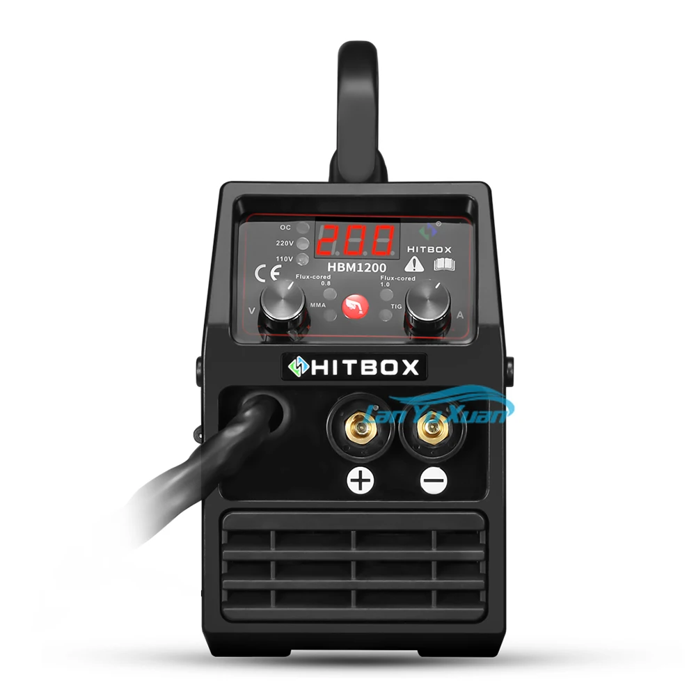 Hitbox Hbm1200 Gas Gasless Flux Core Wire Mig Mma Lift Tig Igbt Saldatrice Inverter Saldatrice