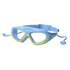 Kids Swim Goggles with Silicone Earplugs Anti-Fog Waterproof Large Frame Swimming Pool Eyewear Water Sports Glasses for Children 5