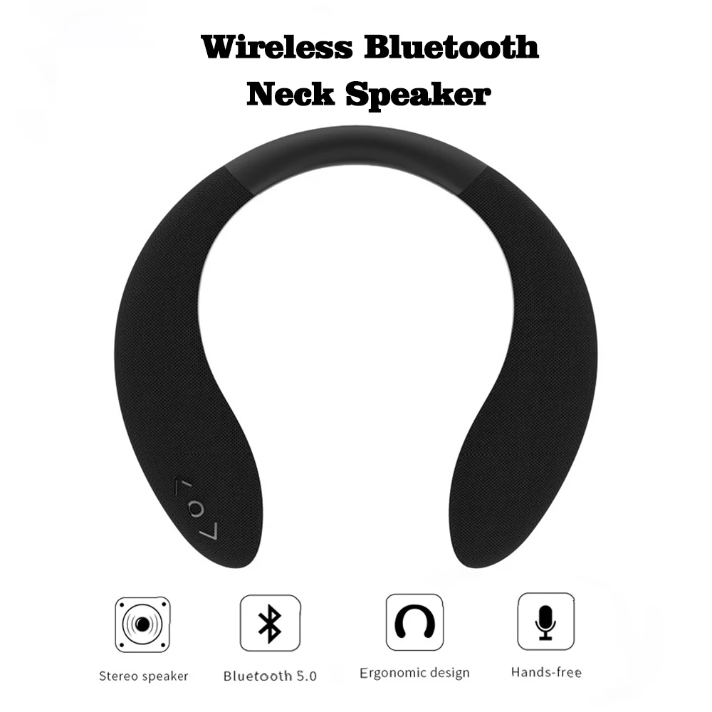 

Neck Mount Bluetooth Speaker Wireless Wearable Speaker True Stereo Portable Personal Speaker With Microphone Handfree Call