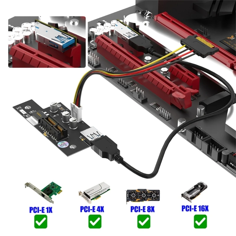 

Гибкая длина кабеля для расширения слотов PCIE от 1X до 1X/4x/8x/16x