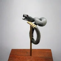 Rattlesnake Ring Snake Ring Declaration Animal Unique Men's Ring Gift to Him 1
