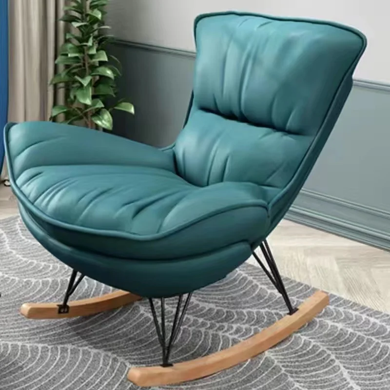  Silla mecedora individual, silla moderna para sala de estar, silla  mecedora de ocio para adultos y niños (color : estilo 3, tamaño:  37.4x41.3x35.4 in) : Hogar y Cocina