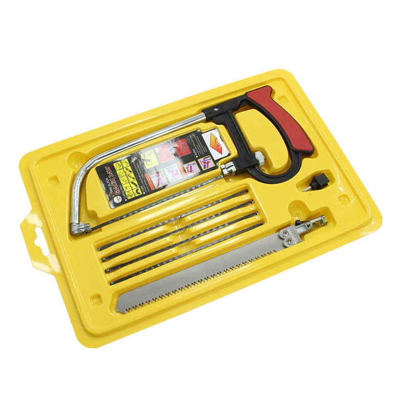 Mini Magic Saw 7Pcs Set, Multifunctional Handmade Drama, Aluminum Hacksaw, Outdoor Portable Woodworking Saw, Bow Set