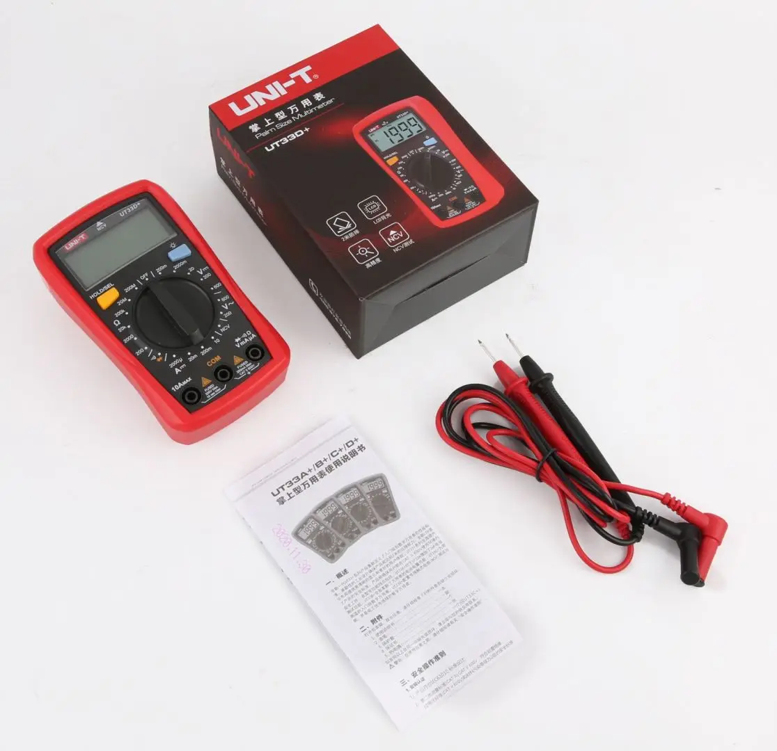 UNI-T UT33A+ UT33B+ UT33C+ UT33D+ Plus Pocket Multimeter Digital Ammeter Voltmeter Professional Resistance Measure Multi Meter 4