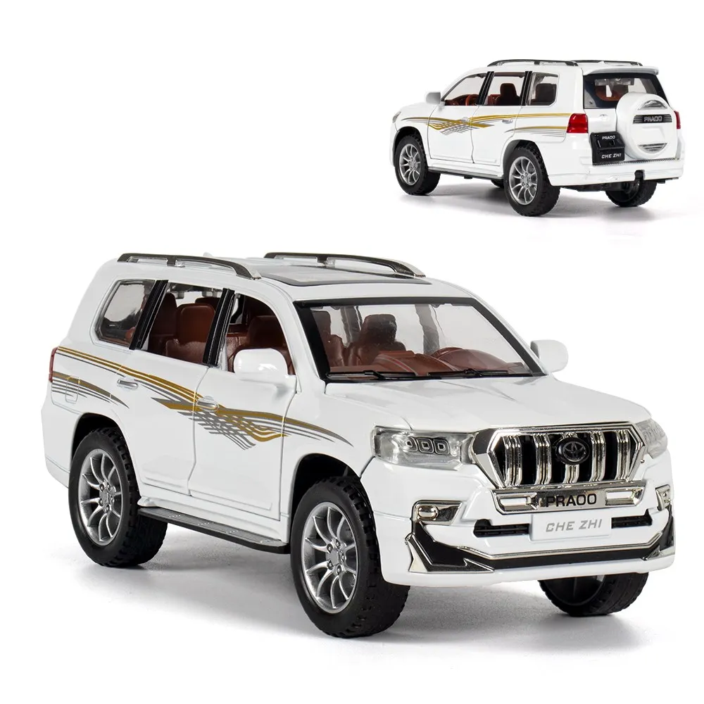 124 Scale Diecast Toy Model Toyota Land Cruiser Prado Suv Car Pull