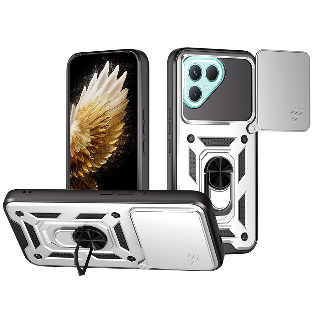 Armor Holder Shockproof Case with Slide Camera Protection and Ring Stand