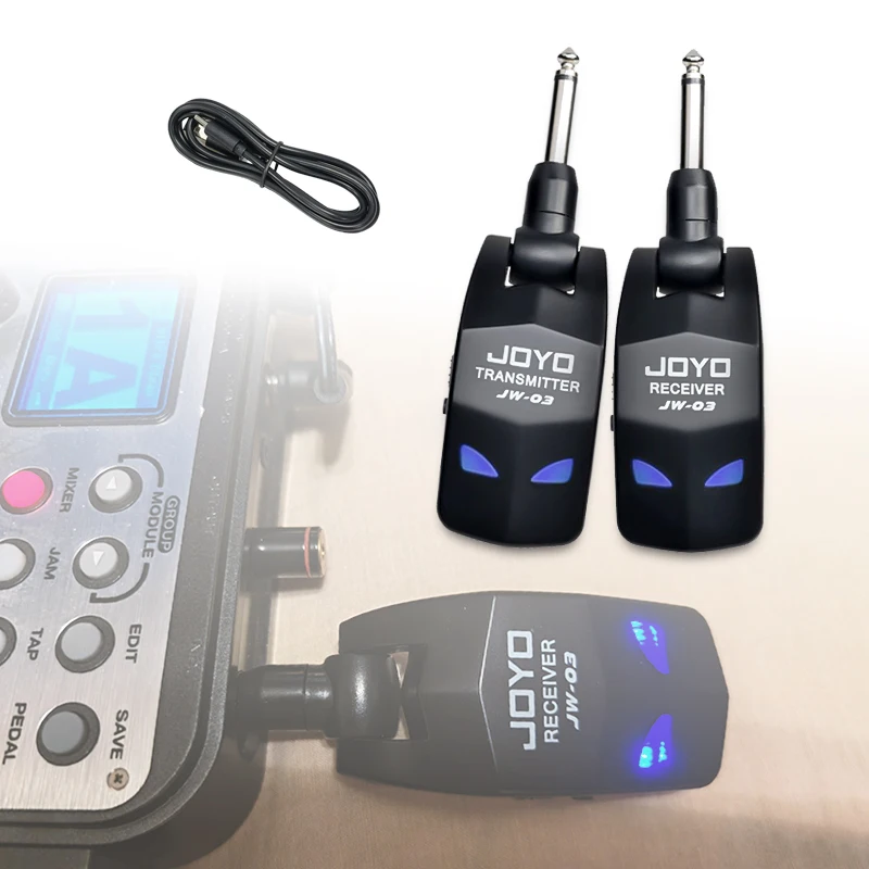 thumbnail interactive-video image 1 of JOYO 2.4GHz Wireless Guitar System 4 Channels Digital Rechargeable... 1 of 11