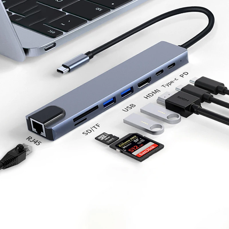 Type-c Aluminum Alloy Docking Station 3.0USB Splitter