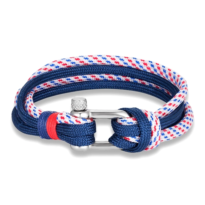 Shackle Bracelets Men Women Charm Nautical Survival Paracord Bracelet Sport Hooks Outdoor Style - Image 4