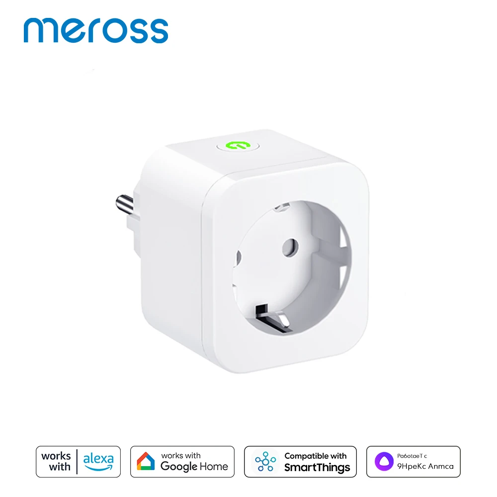 Meross 16A EU Smart Plug Wifi Smart Steckdose Steckdose mit Energie Überwachung Bluetooth Setup Für Alexa Google Home SmartThings