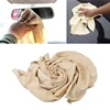 Natural Shammy Chamois Leather Car Cleaning Cloth  Leather Wash Car Glass Drying Cleaning Cloth Quick Dry car wash towel 5