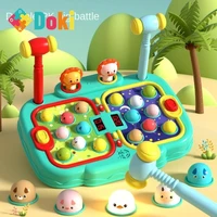 Doki Toy Electric Ground Hog Tabletop Game Two Person Battle Game Console Children's Level Crossing Ground Hog Toy Hot Sale 2024 1