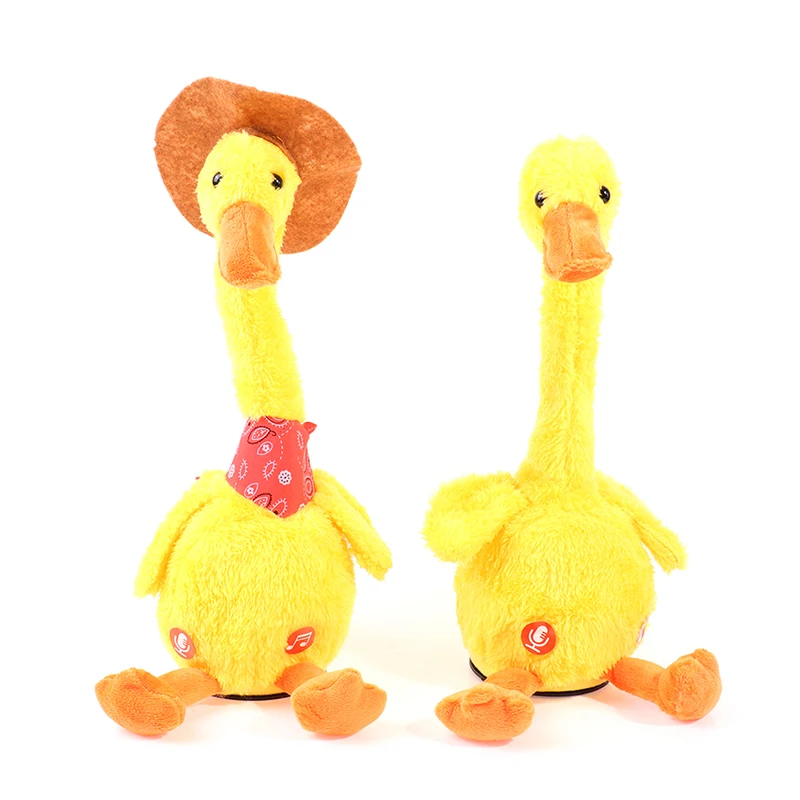 Juguetes de peluche electrónicos de pato bailarín