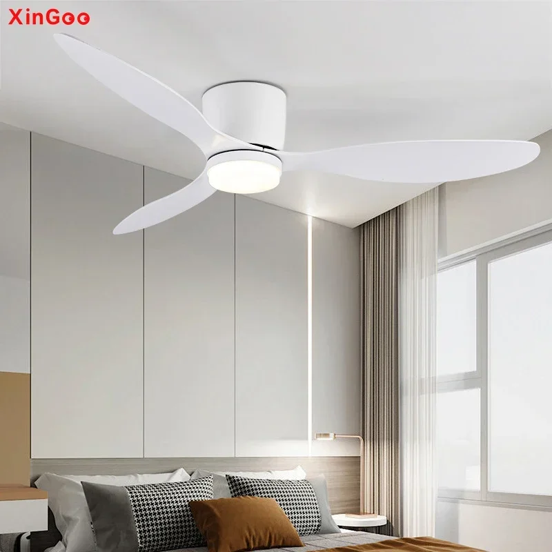 Ventilatore A Soffitto Moderno Con Luci LED E Telecomando, 5 Pale In Acciaio, 6 Velocità, 3 Temperature Colore, Silenzioso, Per Camera Da Letto E Soggiorno