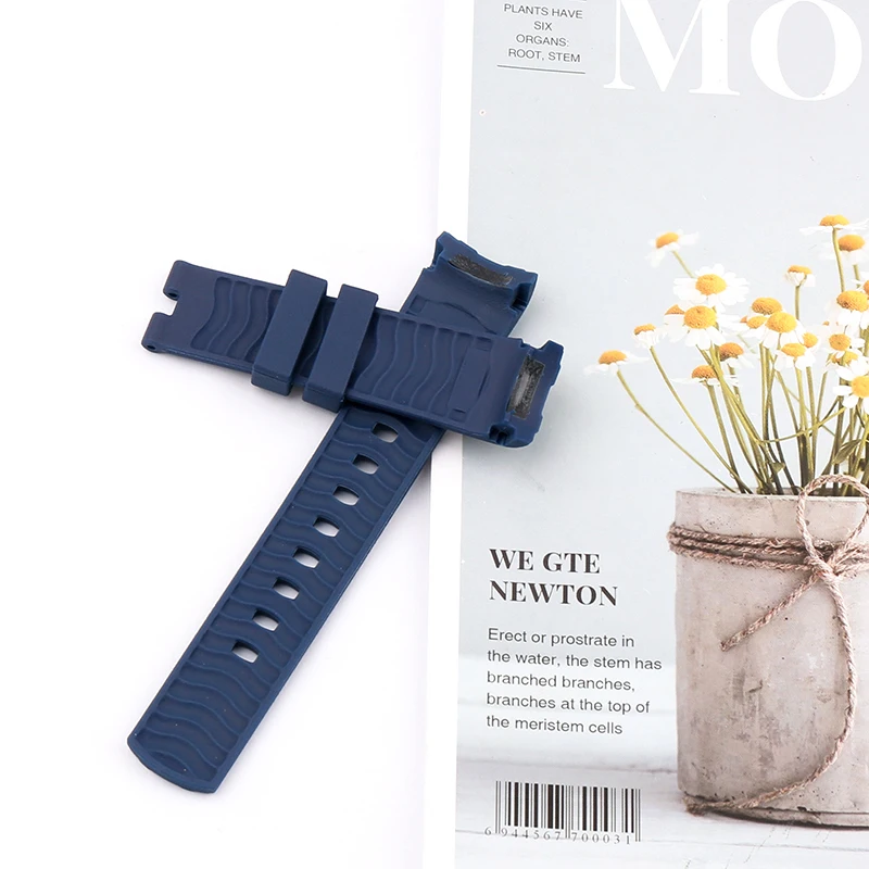 Watch Accessories 20mm22mm Men's rubber watch strap For Omega watch Seamaster300 series sports silicone band Buckle