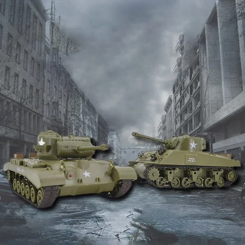Infrared Battle Remote Control Tank 1:30 M26 M4a3 Tank Toys With Sound Led Military Model Tank Toy Adult Kids Birthday Gifts 3