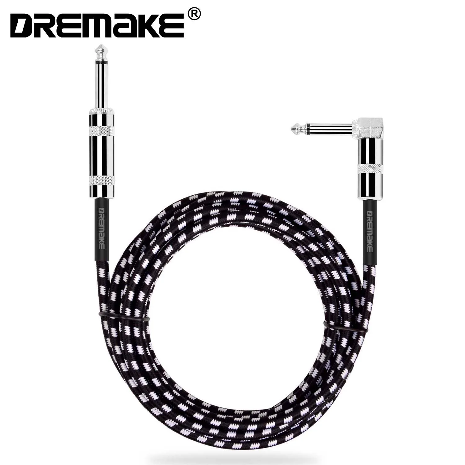 Guitar Cable, Premium Electric Instrument Bass Cable Amp Cord 1/4 Right