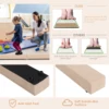 7FT Folding Gymnastic Beam Portable Floor Balance Beam w/Handles for Gymnasts 2