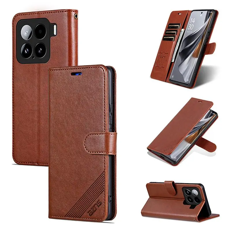 Leather Magnetic Wallet Phone Case with Card Holder