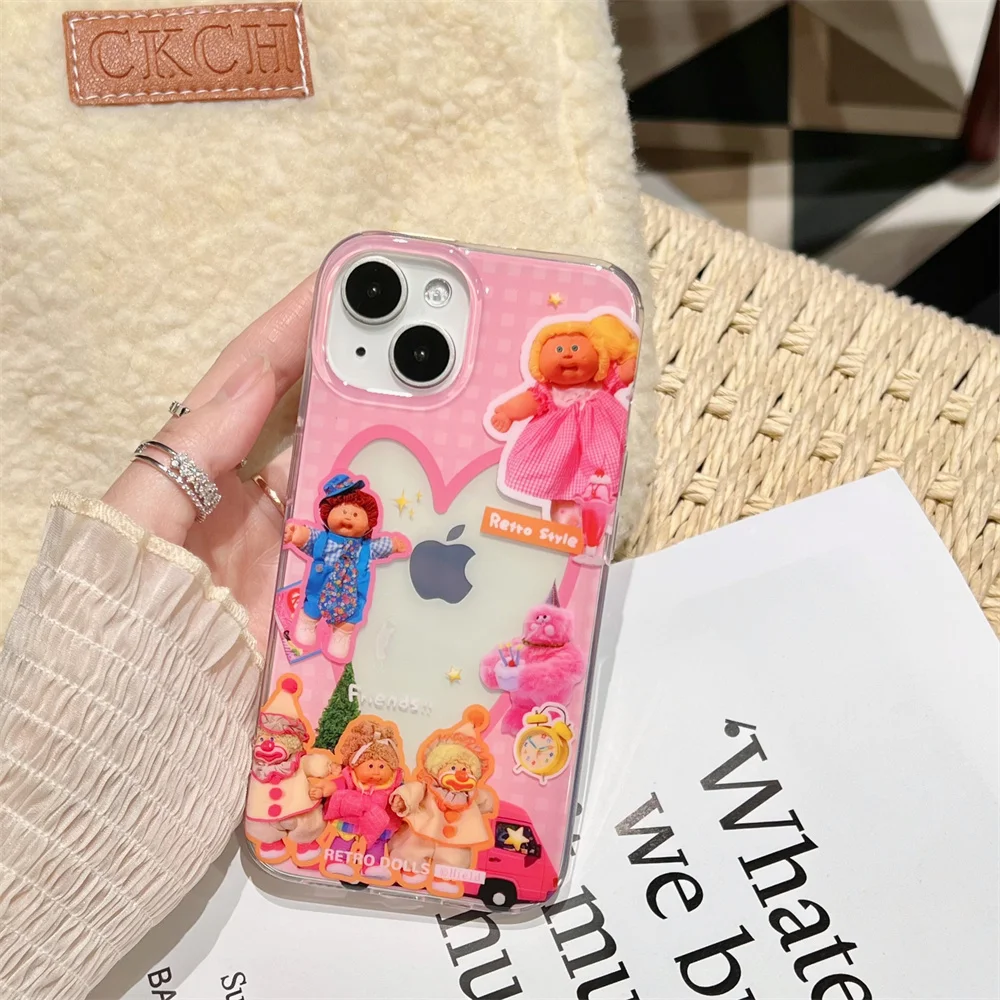 Muppet Babies Pink Love Phone Case Per Iphone 15 Pro Max 14 13 12 Pro 11 15Plus Cover Protettiva In Silicone Per Lenti