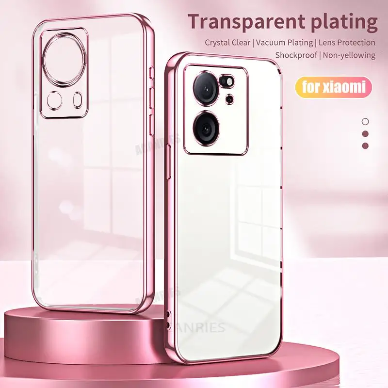 Luxury Plating Transparent Soft Silicone Clear Phone Case
