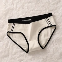 Sous-vêtements en coton pour femmes, culotte sexy, entrejambe mi-taille, style sportif japonais, caleçon respirant pour filles, lingerie simple 6