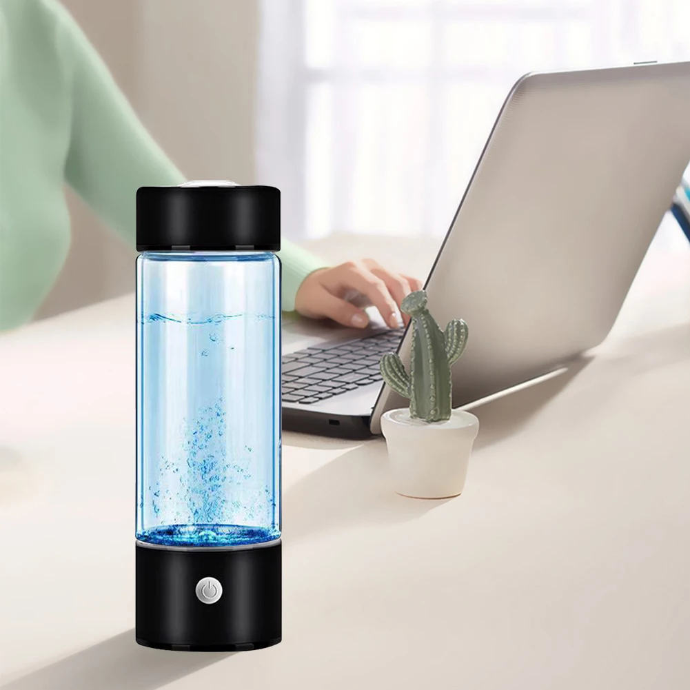 420ml Hydrogen Water Bottle USB Charging Hydrogen-Rich Water Cup Portable Antioxidant Lonizer for Outdoor Sports