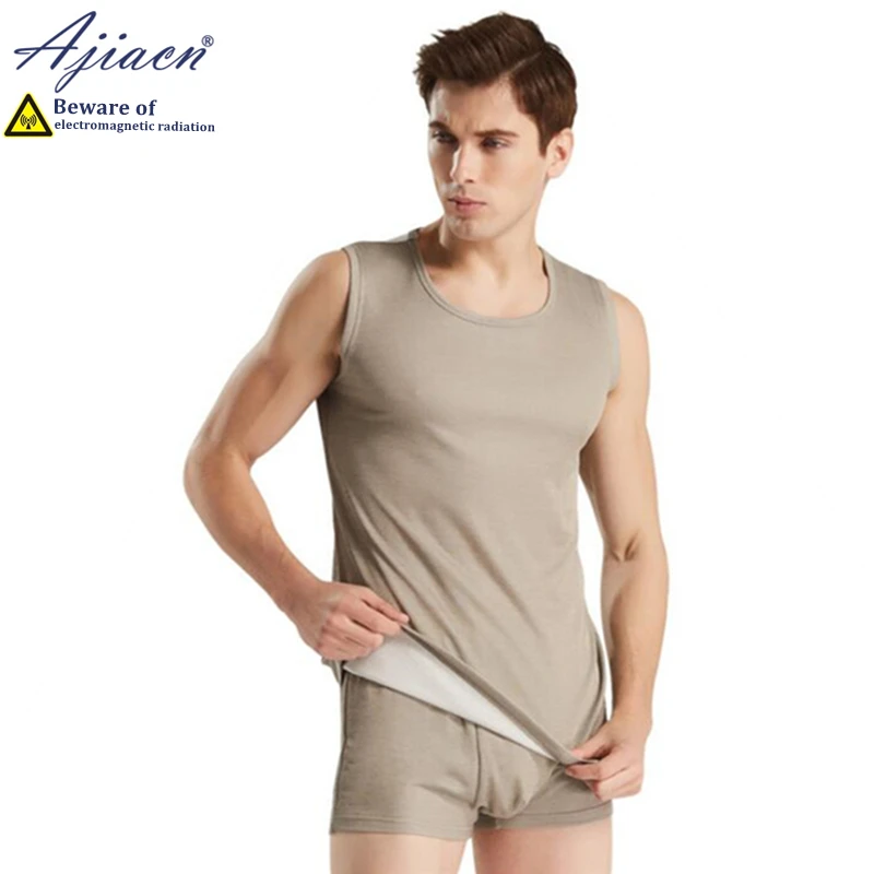 Real anti-radiation silver fiber knitted fabric men's underwear Electromagnetic radiation shielding undershirt and underpants