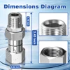 3/8” NPT Pressure Washer Swivel Fitting Anti-Twist Male to Female Adapter 360° Kink-Free Connector for Gun and Hose 4500 PSI 2