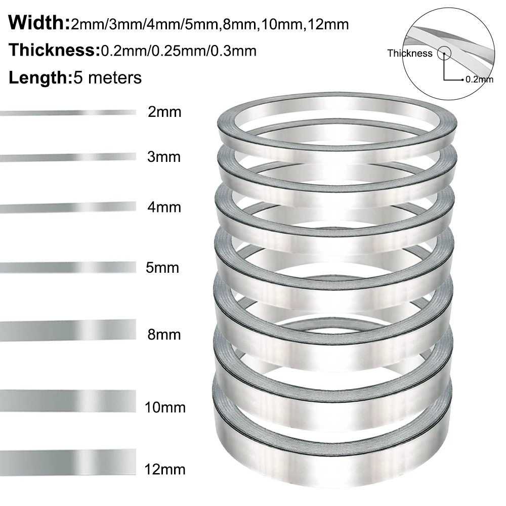 5 m Nichrome Flat Strip Sealer Vakuummaschine Heizblech Nichrome Flat Strip Heizstreifen Nichrome Folie Schweißstreifen – Detail 1