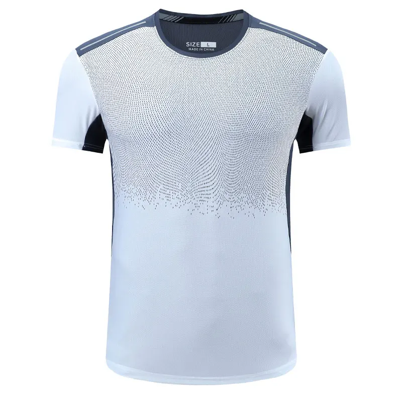 Print Sport Shirts Running Quick Dry Breathable Training Fashion Short Sleeves Patchwork Outdoor Workout Summer Gym Shirts