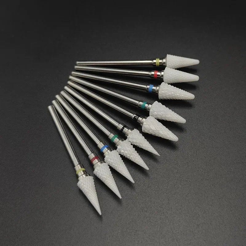 Ceramic Carbide Nail Drill Bit Rotate Burr Milling Nail Cutter Bits Electric Drill Machine For Manicure Pedicure Tools 6