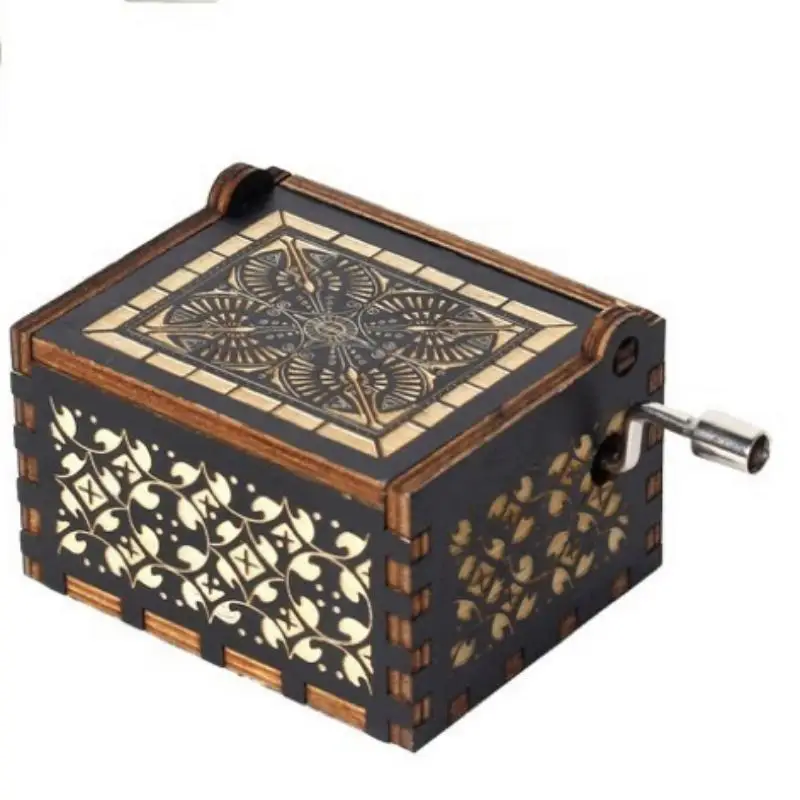 Unbranded Musical Box Hand Cranked Music Merry Go Round of Life Wooden Gift