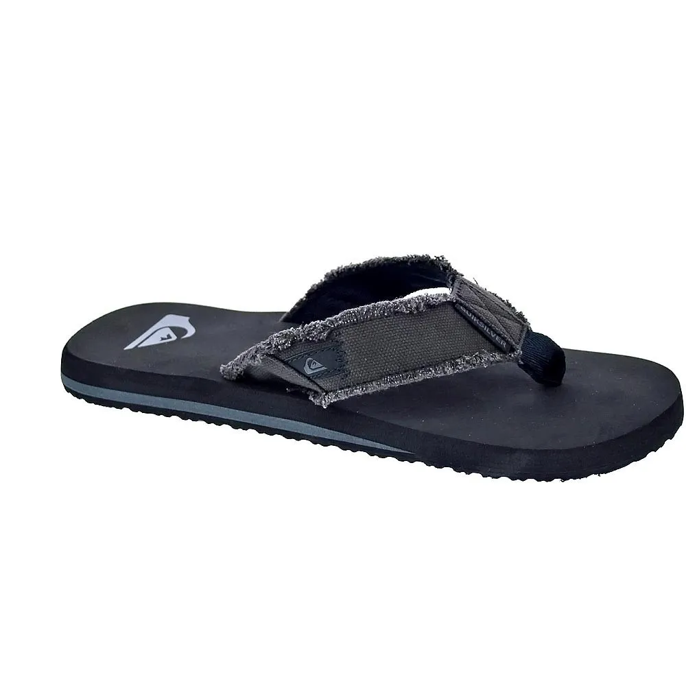 Quiksilver Hombre Chanclas Modelo Monkey Abyss Color Negro Moda Hombre Verano Sandalias 100 % Originales